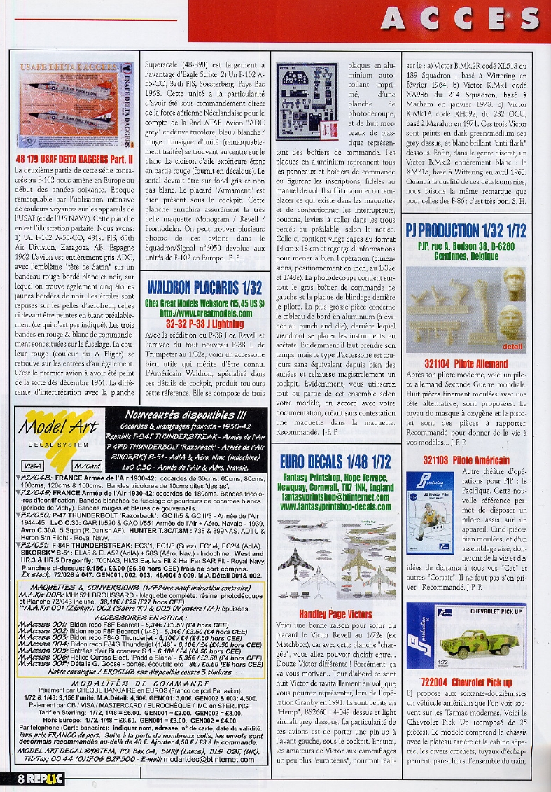 Replic 166 - Mirage IV, FW-190 D-9, C-45, Kubelwagen, Technique Round